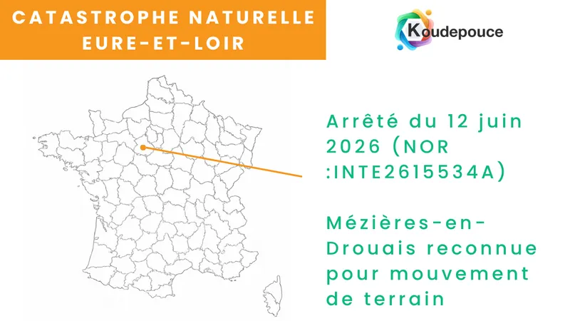 Fissures sur une maison à Mézières-en-Drouais après un mouvement de terrain reconnu en catastrophe naturelle